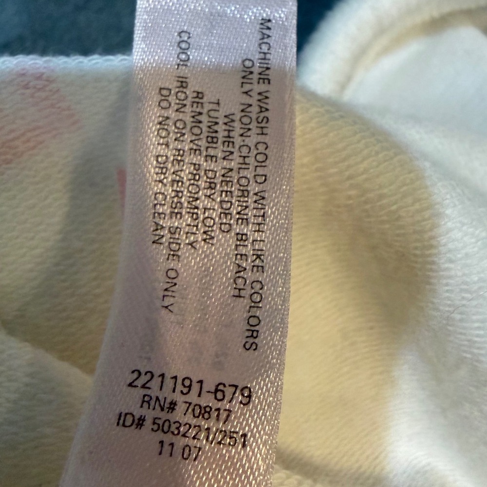 Vintage Victoria Secret Pink Skull & Bones Zip Hoodie Grunge Princess L Y2K PUNK - Picture 10 of 11